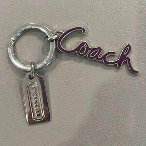 COACH Script Keychain